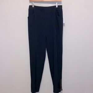 Soft Surroundings NWT Black Go Lively Straight Lightweight Ankle Pants 3247